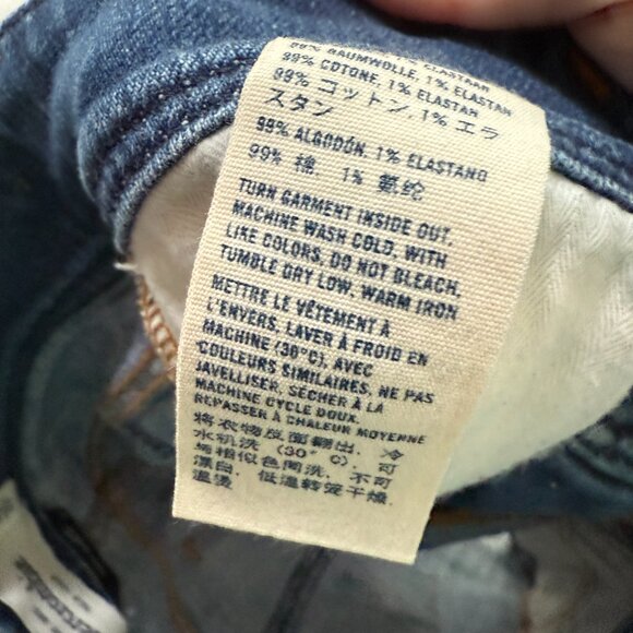 Women Abercrombie & FItch Vintage Low Rise Denim Shorts in Blue Size 16 - Picture 6 of 7